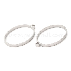 Non-Tarnish 304 Stainless Steel Open Back Bezel Oval Pendants&nbsp;STAS-Z040-05P