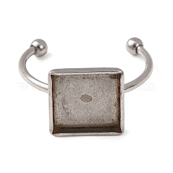 304 Stainless Steel Cuff Rings Components&nbsp;SA-CBA8B85-10D-P