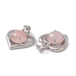 Natural Rose Quartz Pendants&nbsp;G-P484-04P-03