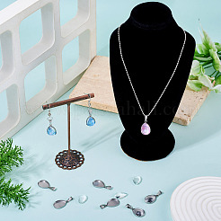 DIY 304 Stainless Steel Teardrop Pendant Making Kits&nbsp;DIY-TA0014-42