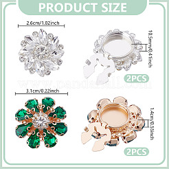 4Pcs 2 Styles Alloy Buttons&nbsp;FIND-NB0005-90D