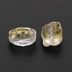 Two Tone Transparent Spray Painted Glass Beads&nbsp;GLAA-T022-02-A02