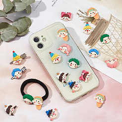 32Pcs 8 Style Resin Cabochons&nbsp;CRES-SC0002-30