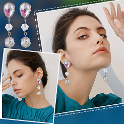 4 Pairs 2 Colors 304 Stainless Steel Stud Earring Findings&nbsp;STAS-UN0038-08