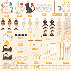 DIY Cat Asymmetrical Earring Making Kit&nbsp;DIY-SC0021-21