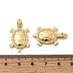 Brass Micro Pave Cubic Zirconia Pendants&nbsp;KK-P344-08B-G