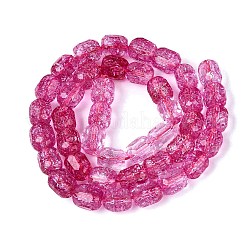 Transparent Crackle Glass Beads Strands&nbsp;GLAA-Q108-04A-09