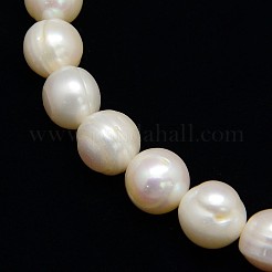 Natural Cultured Freshwater Pearl Beads Strands&nbsp;PEAR-L001-B-07-01