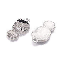 Halloween Theme Rack Plating Luminous Alloy Enamel Pendants&nbsp;ENAM-N056-228P