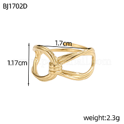 304 Stainless Steel Rings for Women&nbsp;STAS-OY017-66G-1