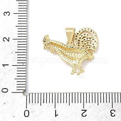 Brass Micro Pave Clear Cubic Zirconia Pendants&nbsp;KK-P349-01G