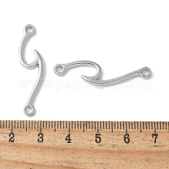 Brass Wave Shape Connector Charms&nbsp;KK-S518-21P