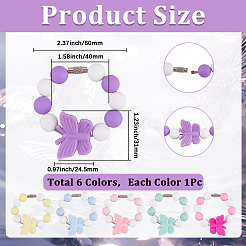 6Pcs Silicone Wine Glass Charms&nbsp;HJEW-SC00132