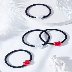 4Pcs 2 Colors ABS Plastic Hair Ties&nbsp;OHAR-LP0002-06
