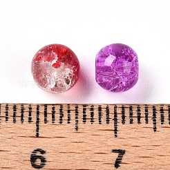 Baking Paint Transparent Crackle Glass Beads&nbsp;DGLA-Q018-6mm-M01