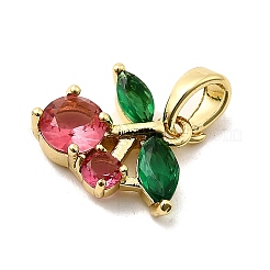 Brass Micro Pave Cubic Zirconia Pendants&nbsp;KK-H089-14G