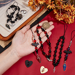Alloy & Glass Mobile Straps&nbsp;HJEW-OC00078
