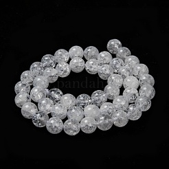Natural Crackle Quartz Beads Strands&nbsp;G-D840-01-8mm