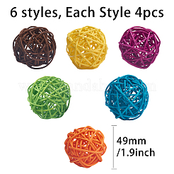 Wicker Rattan Balls&nbsp;AJEW-GF0001-10