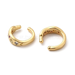 Rack Plating Brass Micro Pave Cubic Zirconia Cuff Earrings&nbsp;EJEW-P226-02G