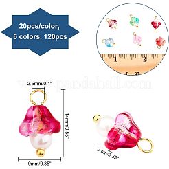 120Pcs 6 Colors Electroplate Glass Charms&nbsp;FIND-CA0005-92