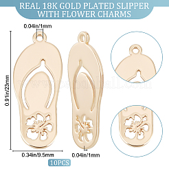 10Pcs Brass Pendants&nbsp;KK-BBC0009-35