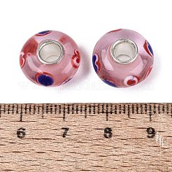 Handmade Lampwork & Brass Core European Beads&nbsp;LAMP-N044-05S-01