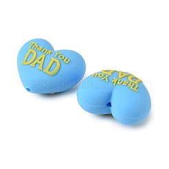 Father's Day Silicone Beads&nbsp;SIL-D014-03B