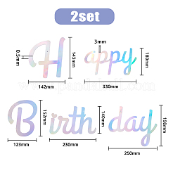 Paper Word Happy Birthday Garlands&nbsp;AJEW-WH0398-009