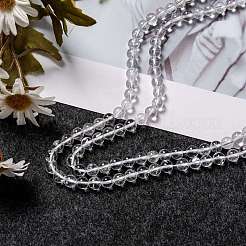 Natural Quartz Crystal Beads Strands&nbsp;G-H236-05A-6mm