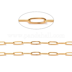 Ion Plating(IP) 304 Stainless Steel Paperclip Chains&nbsp;CHS-O010-03G