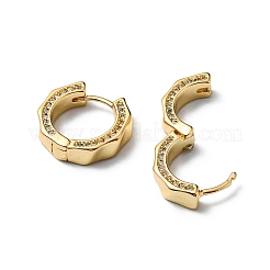 Clear Cubic Zirconia Hoop Earrings&nbsp;EJEW-P229-03G