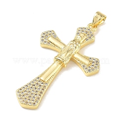 Easter Brass Micro Pave Clear Cubic Zirconia Pendants&nbsp;KK-A303-09E-G