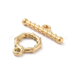 Ion Plating(IP) 304 Stainless Steel Ring Toggle Clasps&nbsp;STAS-A092-09D-G