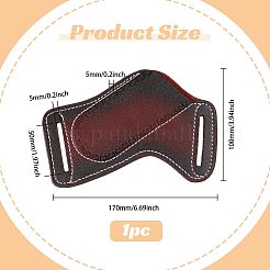 Leather Knife Sheath with Belt Loops&nbsp;AJEW-WH0410-491