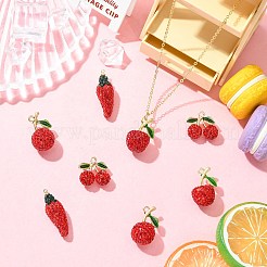 8Pcs 4 Styles Polymer Clay Rhinestone Pendants&nbsp;CLAY-CJ0002-11