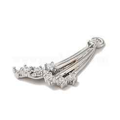 Brass Micro Pave Cubic Zirconia Pendants&nbsp;KK-D091-02P