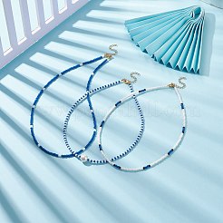 3Pcs 3 Style Shell Pearl & Glass Seed Beaded Necklaces Set for Women&nbsp;NJEW-JN03949