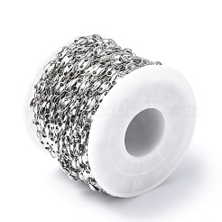 Tarnish Resistant 304 Stainless Steel Coffee Bean Link Chains&nbsp;CHS-E010-01P