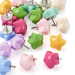 20Pcs Plastic Star Drawing Pins&nbsp;AJEW-TADJ0001-01