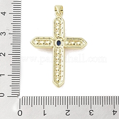 Golden Brass Micro Pave Cubic Zirconia Pendants&nbsp;KK-A209-12A-G