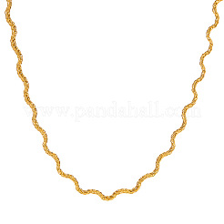 Stainless Steel Wavy Snake Chain Necklaces for Women&nbsp;MB0752-1