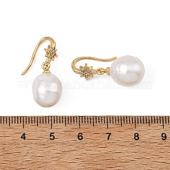 Natural Baroque Pearl Keshi Pearl Dangle Earrings&nbsp;EJEW-JE07112