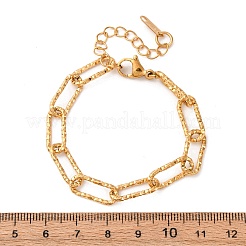 304 Stainless Steel Paperclip Chain Bracelets for Women Men&nbsp;LS-BJEW-A048-01G