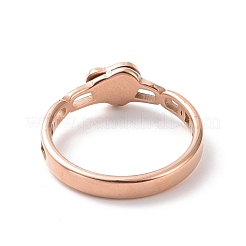 Crystal Rhinestone Heart with Word Love Finger Ring&nbsp;RJEW-D120-06RG