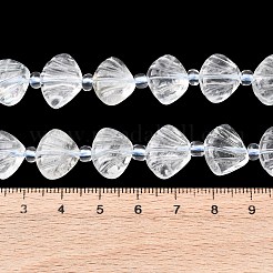 Natural Green Moonstone Carved Beads Strands&nbsp;G-H339-A03-01
