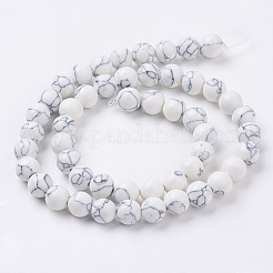 Synthetic Howlite Beads Strands&nbsp;G-E110-8mm-5