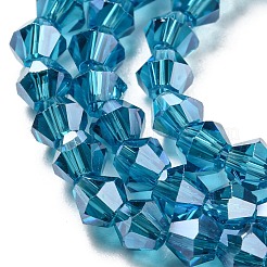 Transparent Electroplate Glass Beads Strands&nbsp;LS-GLAA-F029-4mm-C01