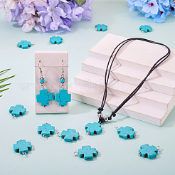 20Pcs Dyed Synthetic Turquoise Pendants&nbsp;PALLOY-TADJ00005