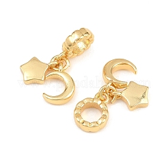 Brass European Dangle Charms&nbsp;KK-H292-10G
